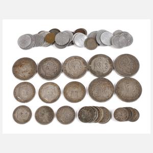 Konvolut Silbermünzen Kaiserreich