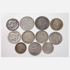 Konvolut Silbermünzen Kaiserreich