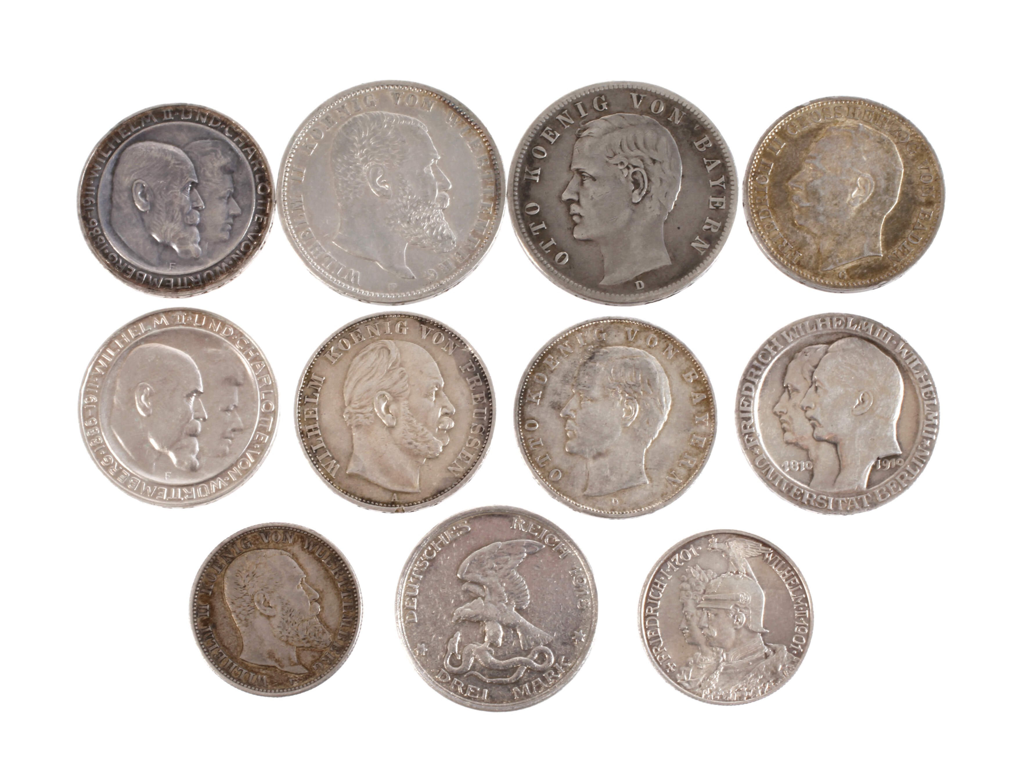 Konvolut Silbermünzen Kaiserreich