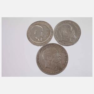 Konvolut Silbermünzen Kaiserreich