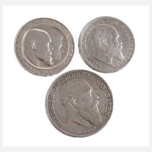 Konvolut Silbermünzen Kaiserreich