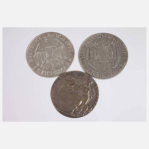 Konvolut Silbermünzen und -medaillen Weimar