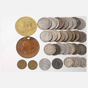 Konvolut Silbermünzen Kaiserreich und 3. Reich