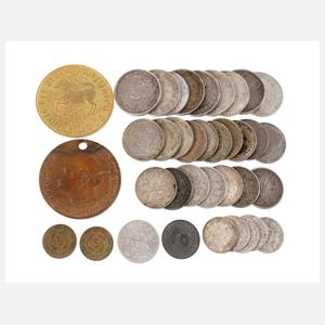 Konvolut Silbermünzen Kaiserreich und 3. Reich