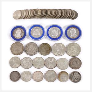 Konvolut Silbermünzen und Medaillen