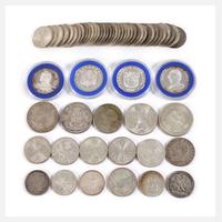 Konvolut Silbermünzen und Medaillen111