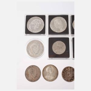 Konvolut Silbermünzen