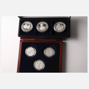 Konvolut Silberunzen und -medaillen