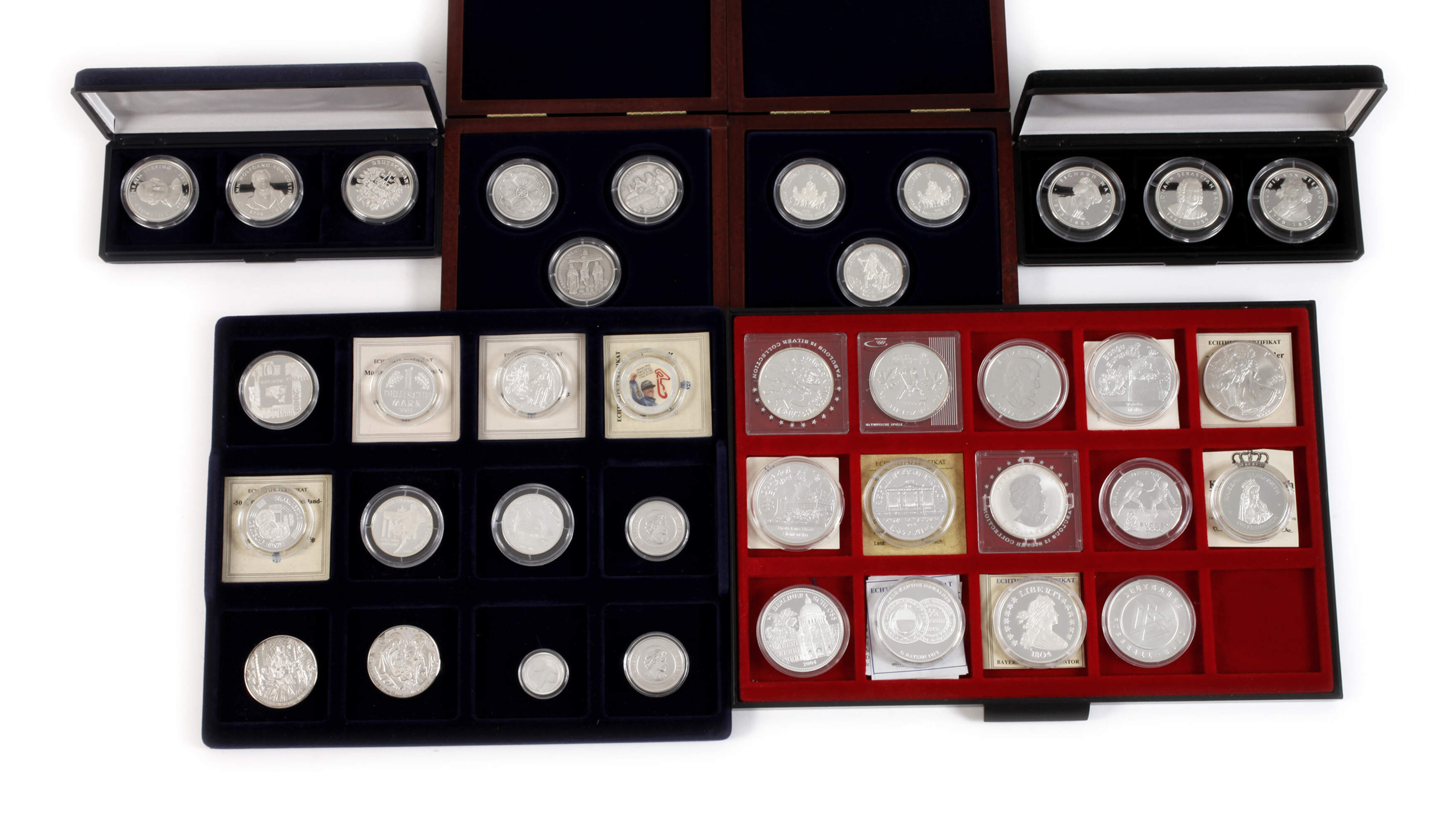Konvolut Silberunzen und -medaillen