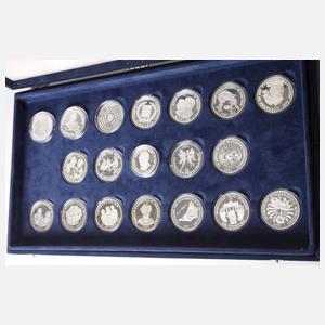 Konvolut Silbermedaillen 50 Jahre Deutschland