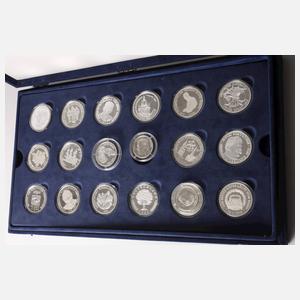 Konvolut Silbermedaillen 50 Jahre Deutschland