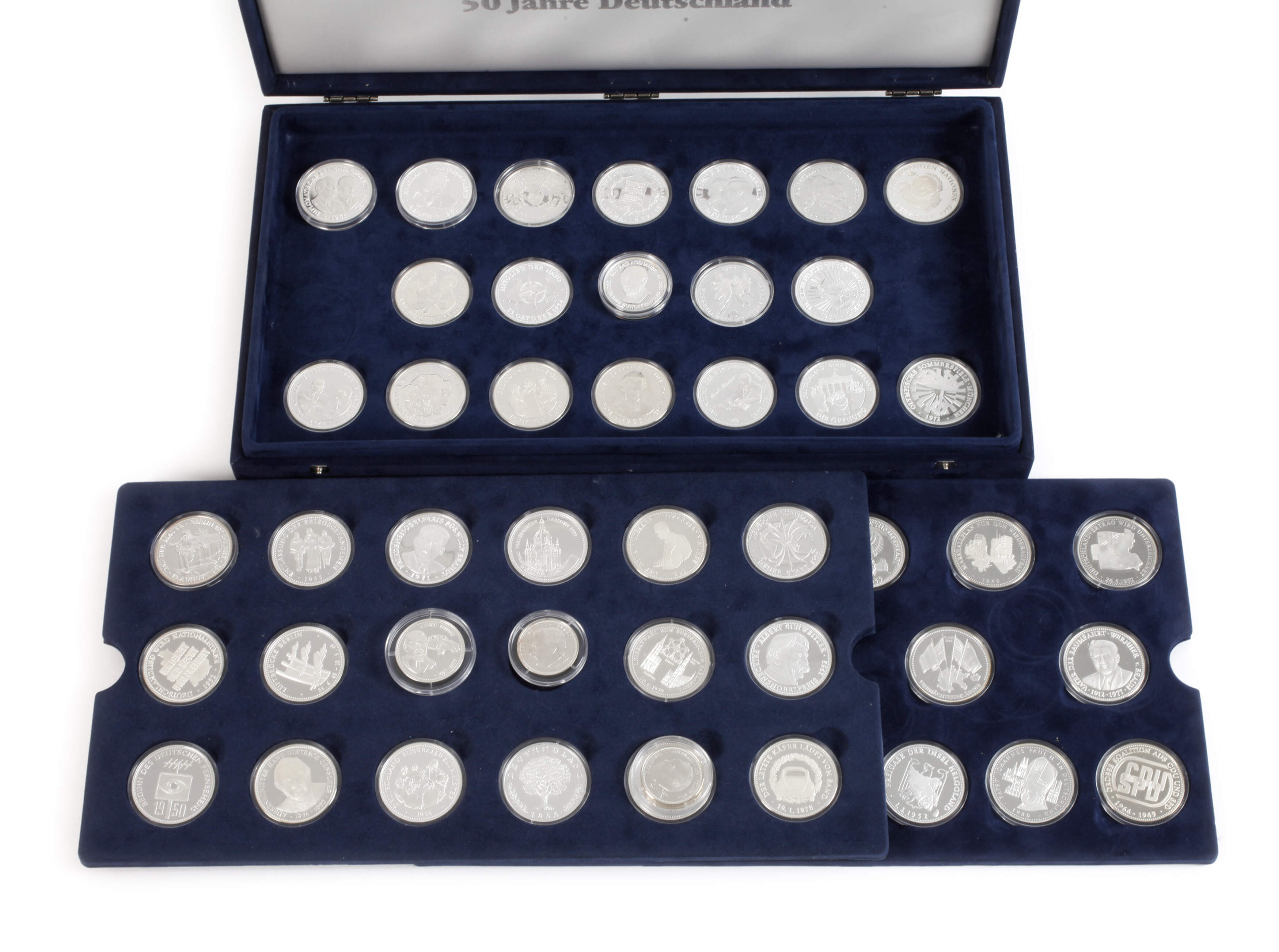 Konvolut Silbermedaillen 50 Jahre Deutschland