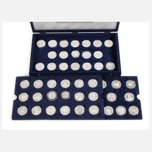 Konvolut Silbermedaillen 50 Jahre Deutschland