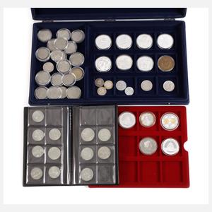 Konvolut Silberunzen, -medaillen und -münzen