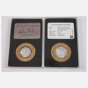 Konvolut Silbermedaillen Deutsche Einheit