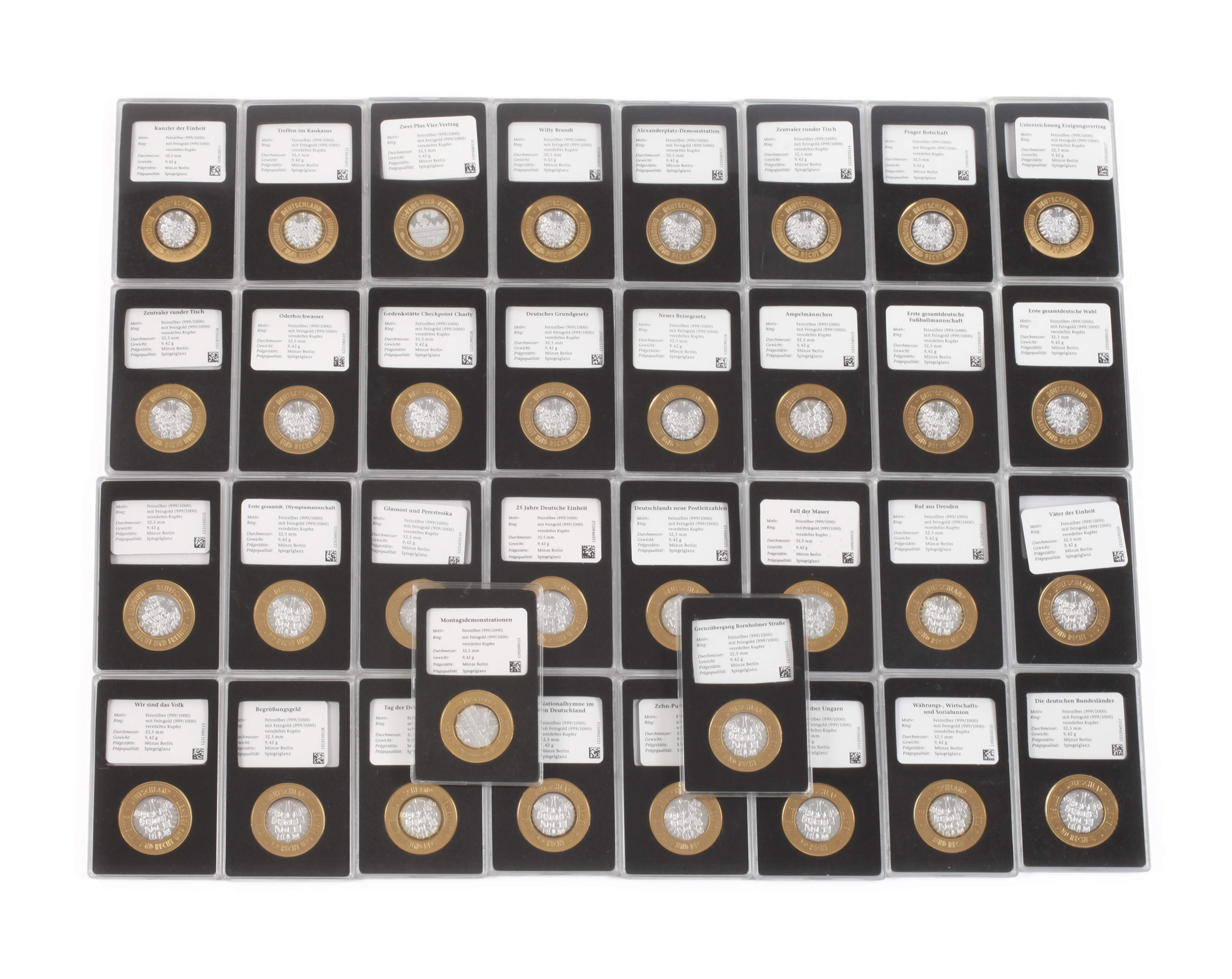Konvolut Silbermedaillen Deutsche Einheit