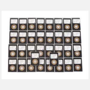 Konvolut Silbermedaillen Deutsche Einheit