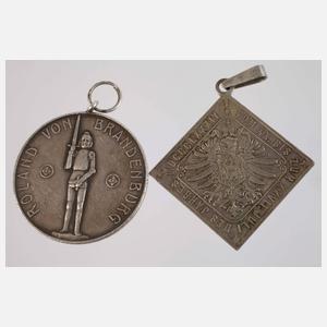 Silberklippe und -medaille Schützengilde