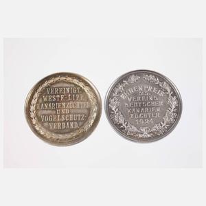 Zwei Silbermedaillen Kanarienzucht