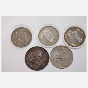 Konvolut Silbermedaillen und -münzen