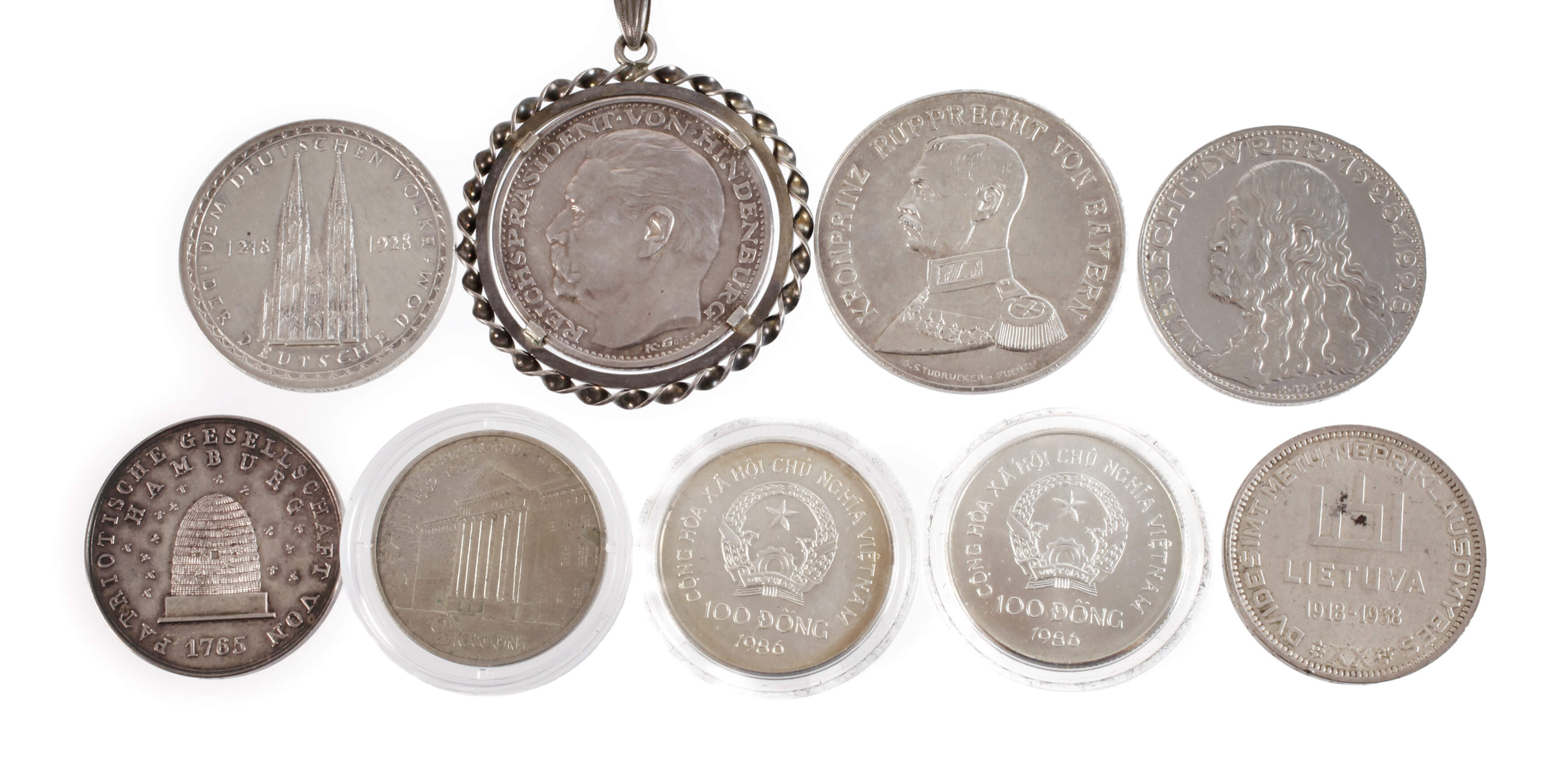 Konvolut Silbermedaillen und -münzen