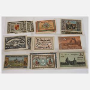 Großes Konvolut Notgeldscheine