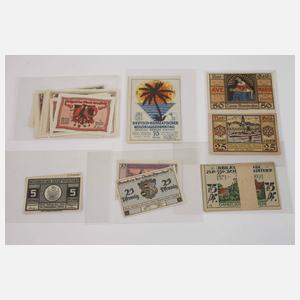 Großes Konvolut Notgeldscheine