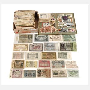 Großes Konvolut alte Geldscheine