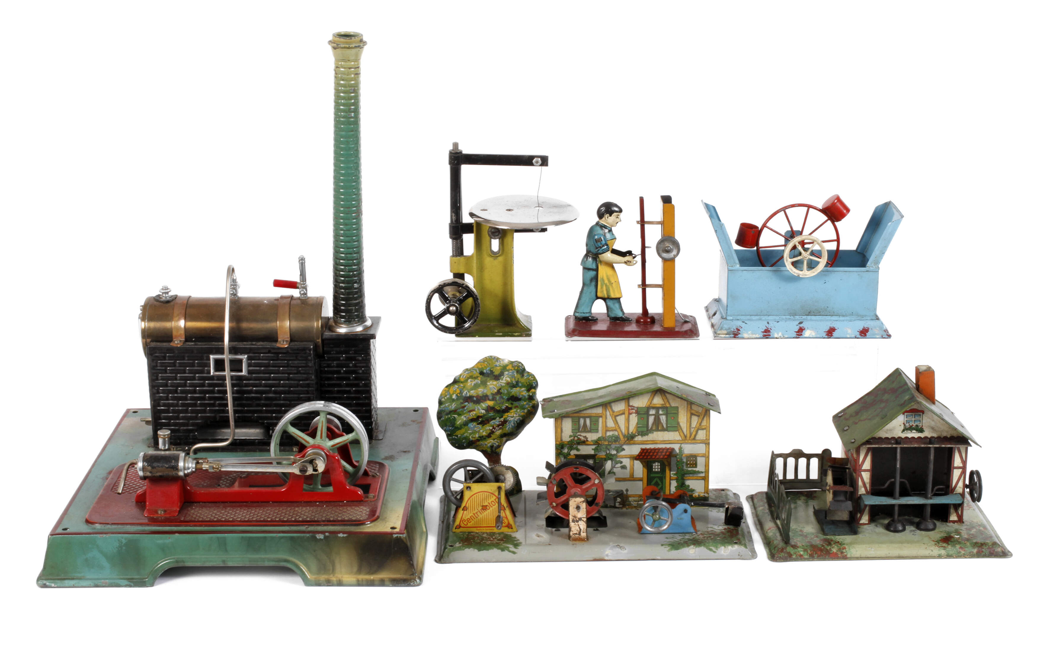 Liegende Märklin Dampfmaschine mit Zubehör