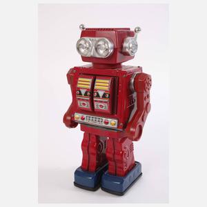 Zwei Roboter und Mondrakete