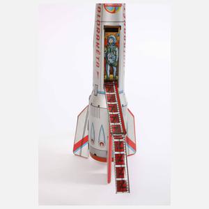 Zwei Roboter und Mondrakete