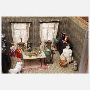 Puppenstube mit Zubehör