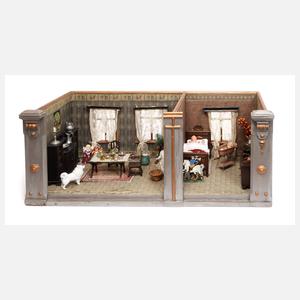 Puppenstube mit Zubehör