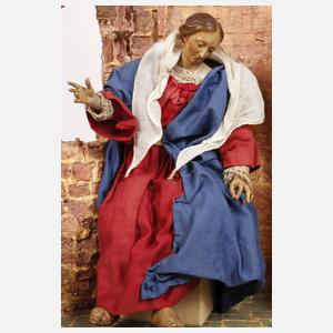 Neapolitanische Krippenfiguren und Ruinenkrippe