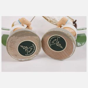 Wendt & Kühn Paar Engel mit Plauener Wappen