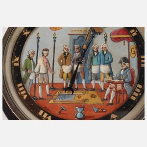 Wanduhr mit Freimaurermotiv