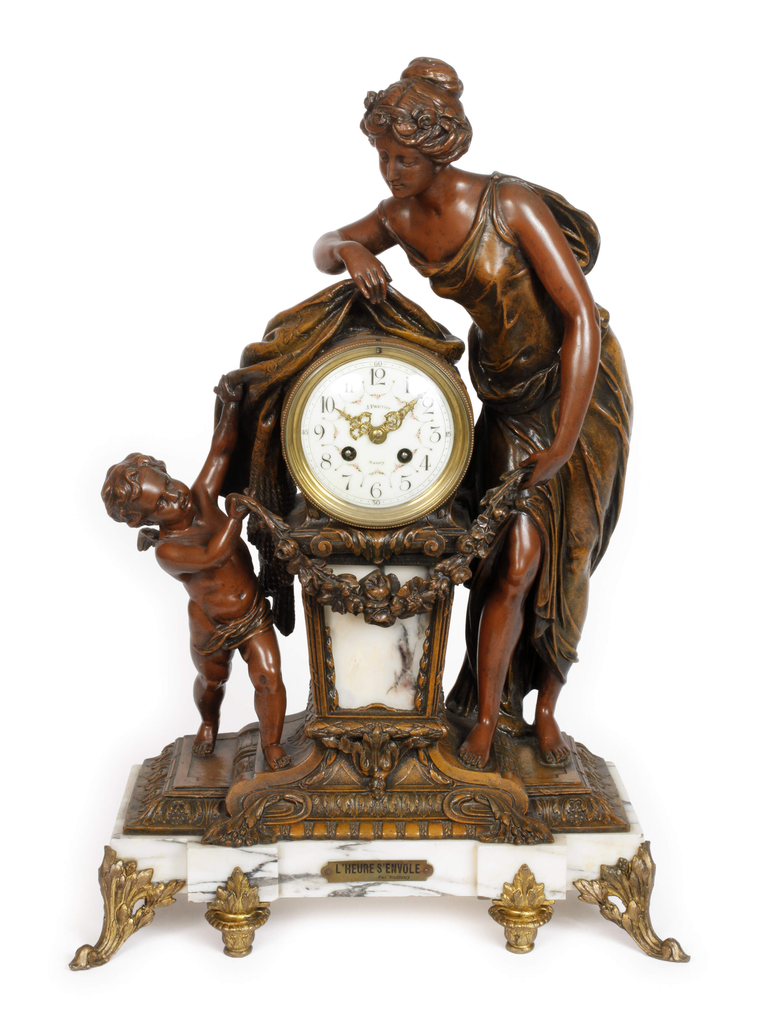 Figurenpendule J. Prevot Nancy