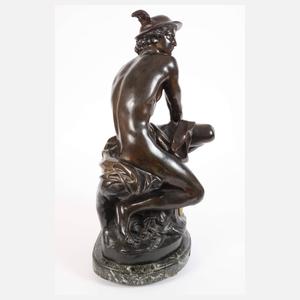 Große Figurenuhr Merkur