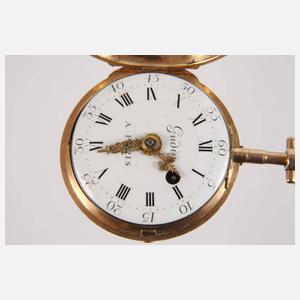 Feine Spindeltaschenuhr Jacques Jerome Gudin Paris