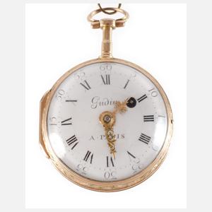Feine Spindeltaschenuhr Jacques Jerome Gudin Paris