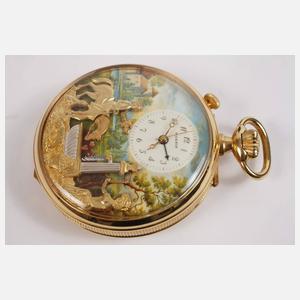 Taschenuhr mit Musik und Automat