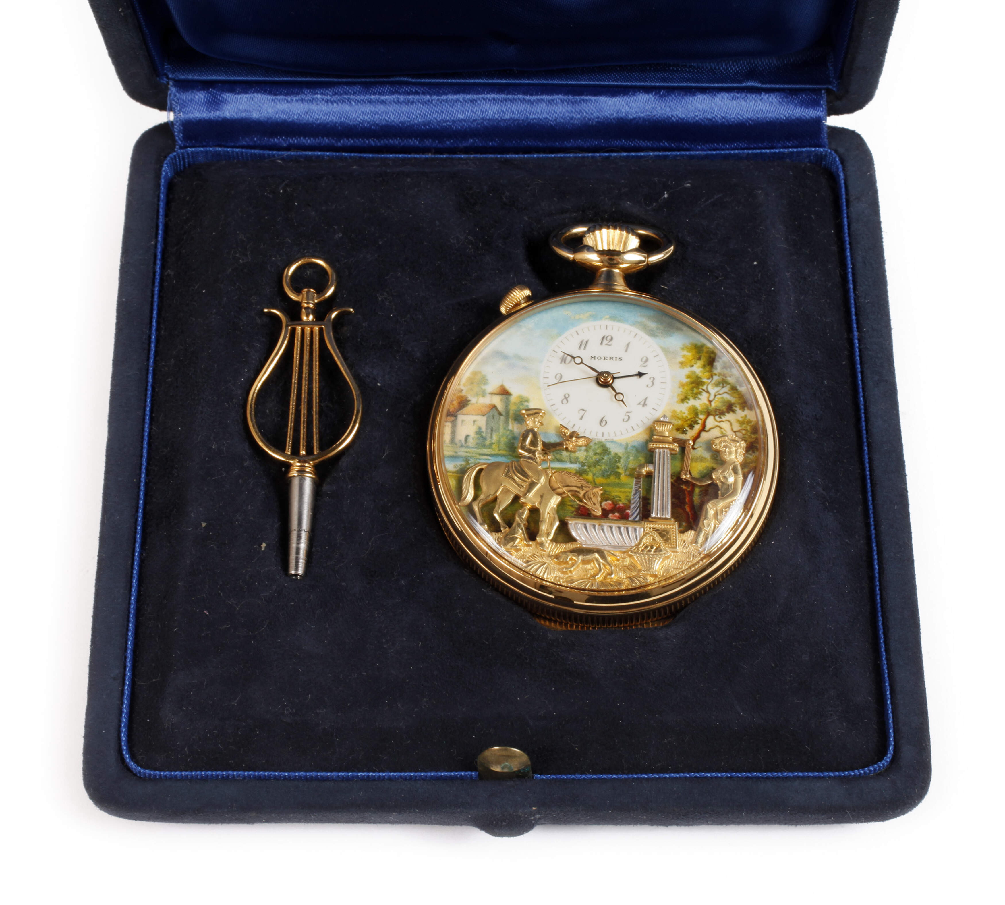 Taschenuhr mit Musik und Automat