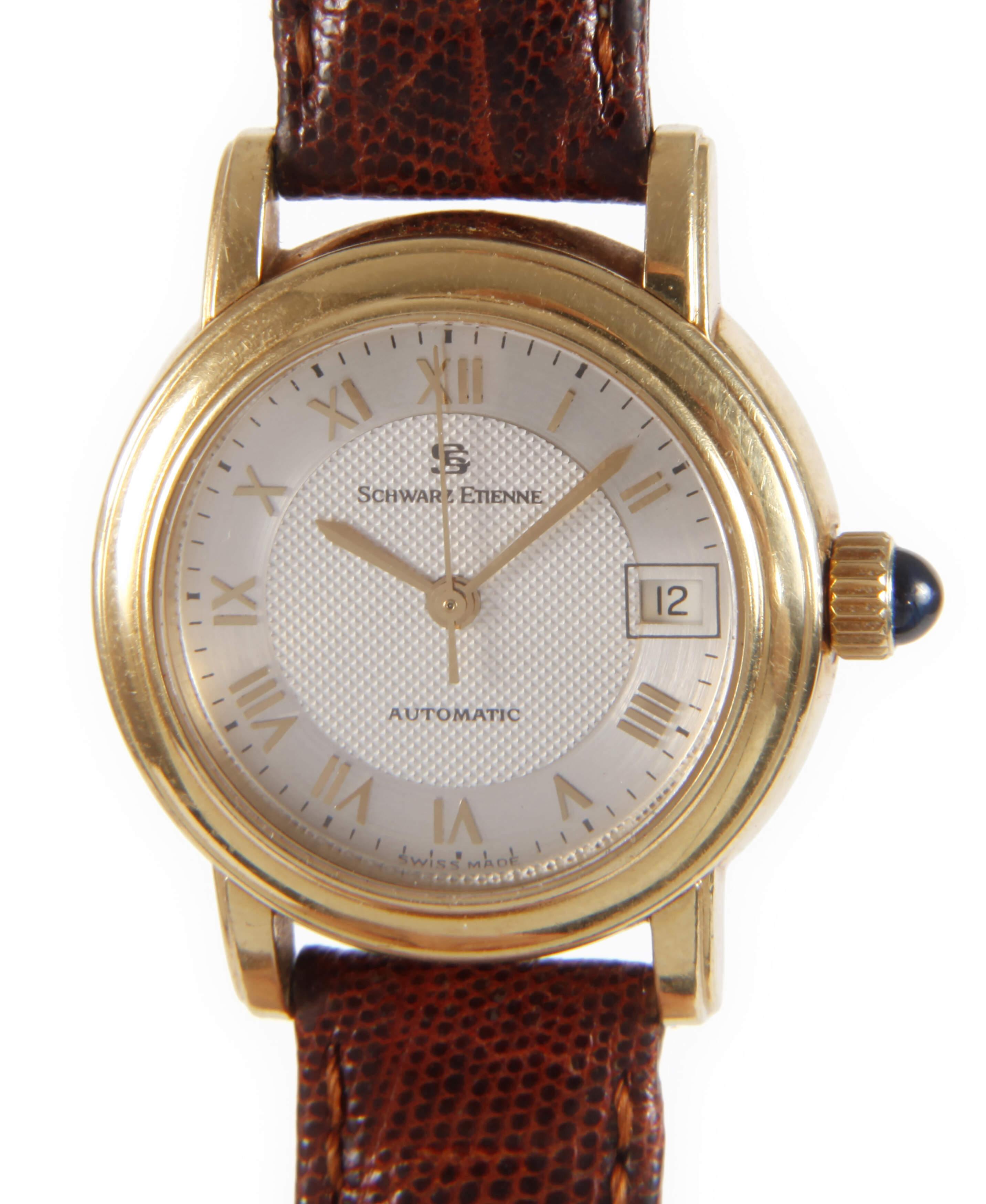 Damenuhr Schwarz Etienne Gold