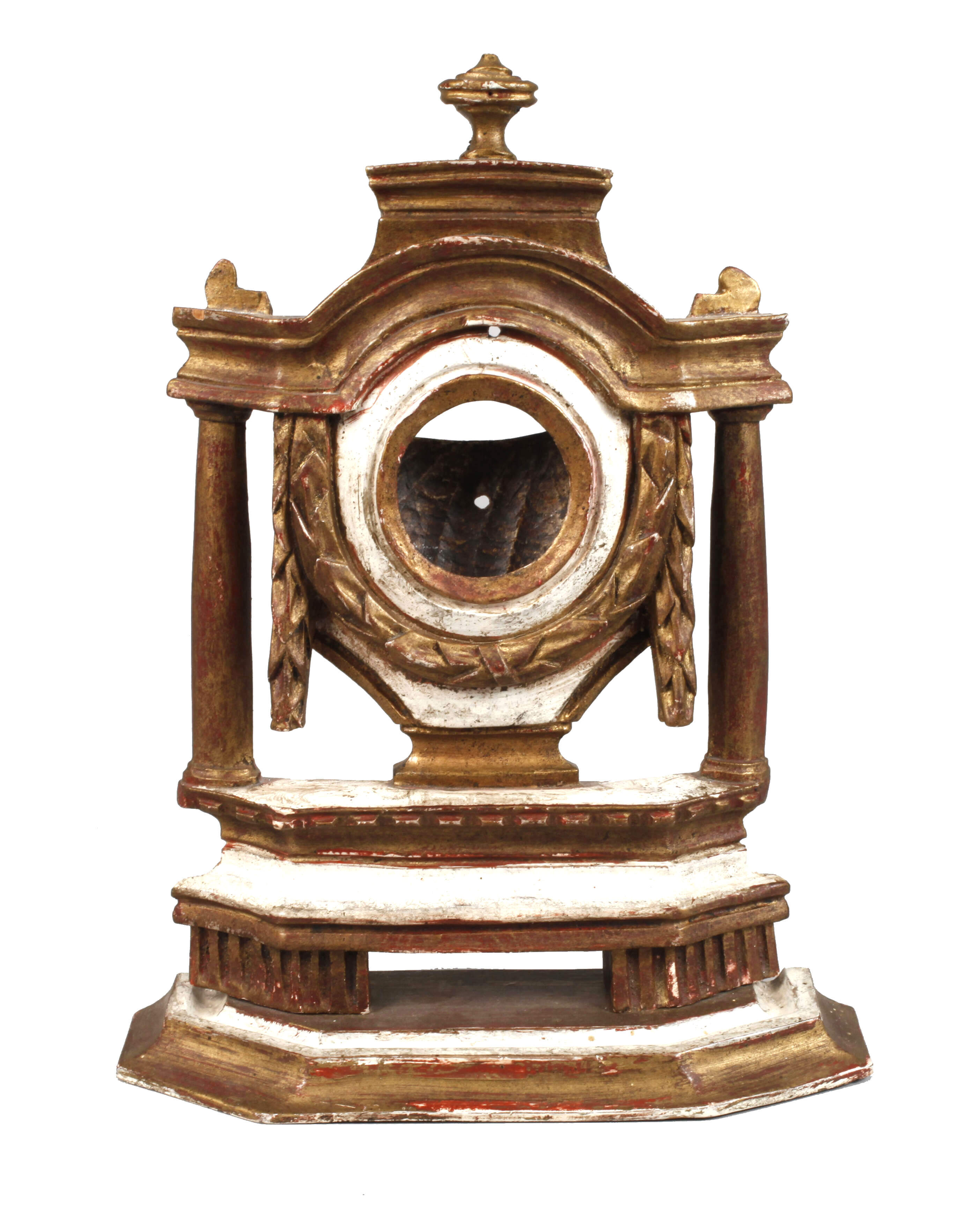 Geschnitzter Uhrenständer