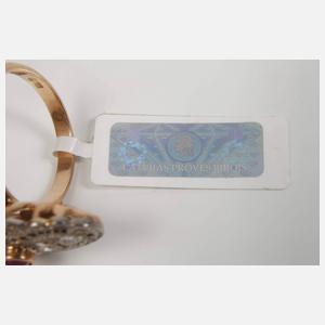 Prächtiger Ring mit Diamanten und Rubin