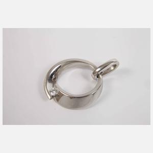 Platinanhänger mit Brillant