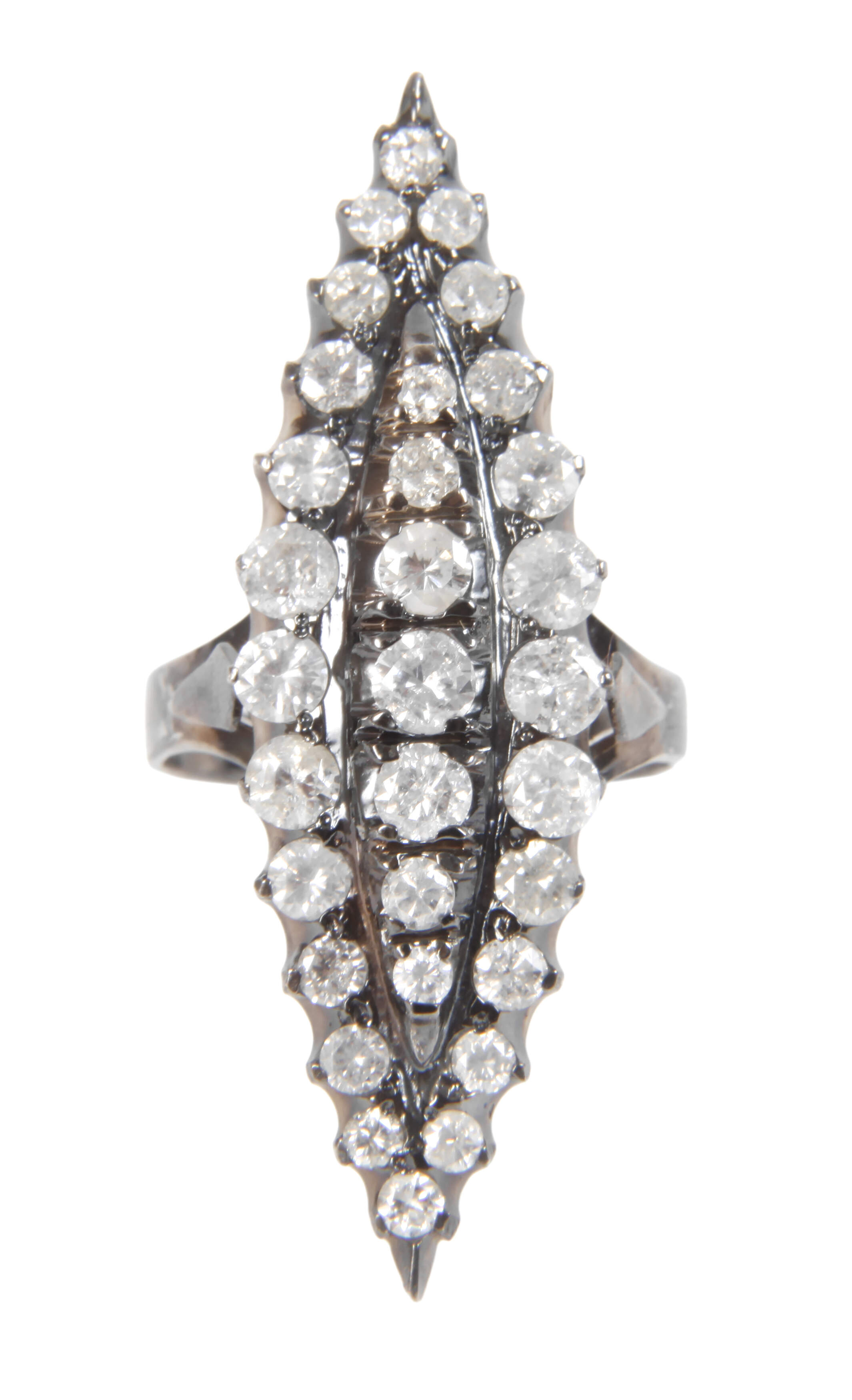 Damenring mit Brillantbesatz von ca. 2,2 ct