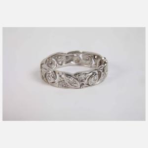 Memoryring mit Diamanten