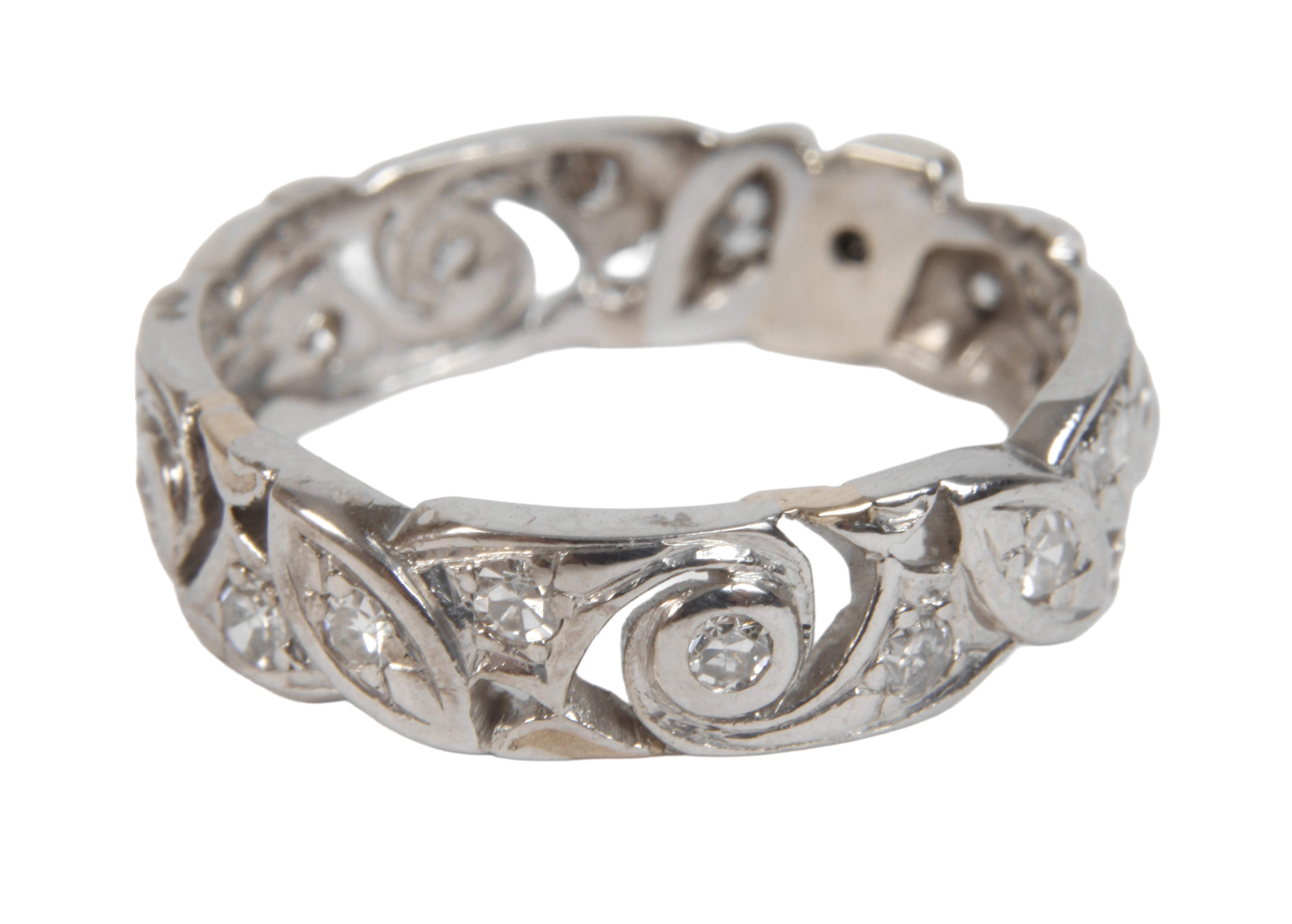 Memoryring mit Diamanten