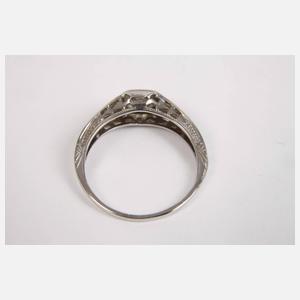 Damenring mit Diamant und Saphiren